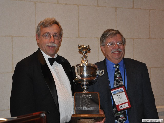 Larry receiving the Rosenthal Award from MTFCA President Dennis Gorder
