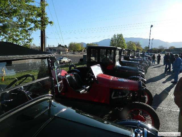 Club cars at the breakfast