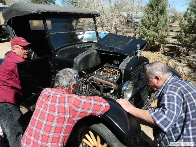 Larry diagnosed the problem as two stuck valves and a carb adjustment.