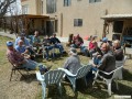 Tin Lizzie members taking a lunch break.