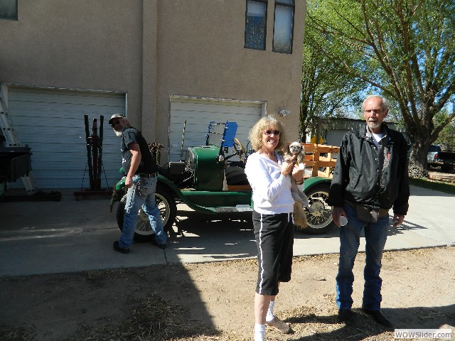 Vernon (background) with Lorna and Dean