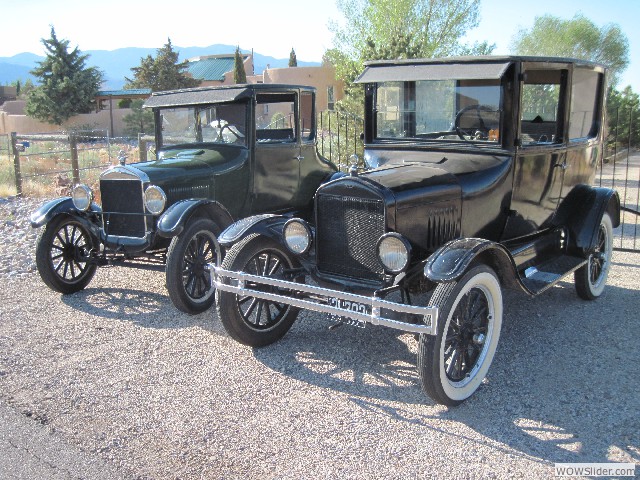 Dean's 1926 coupe and Bruce's 1925 Tudor