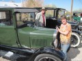 Linda with Katy, the 1926 coupe with Steve in the background