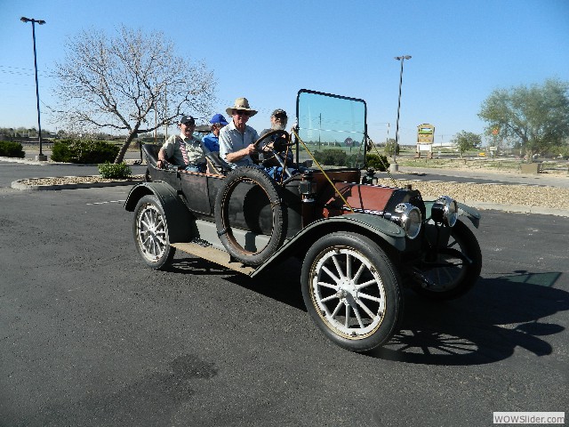 E.J. taking Larry, Vernon, and Don on a ride