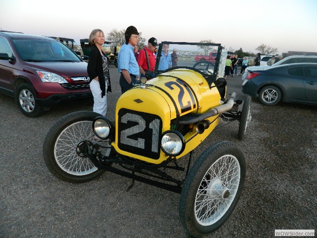 Larry's Model T Faultless speedster with Jean, John, Vernon, and Larry