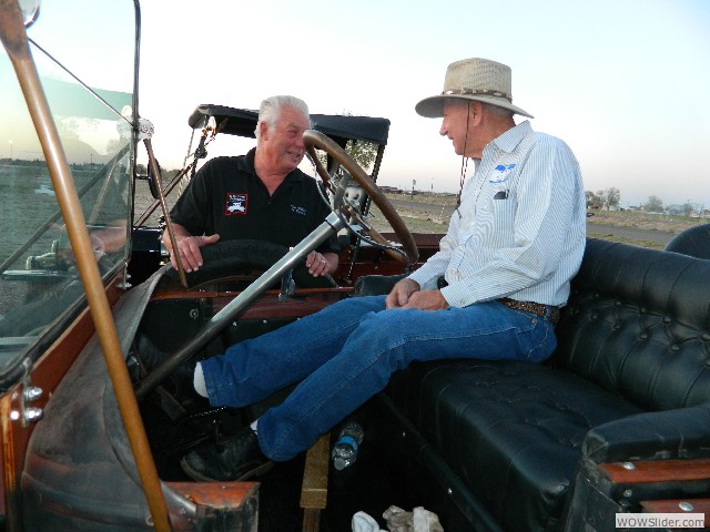 Vern talking to E.J. in his 1913 Buick