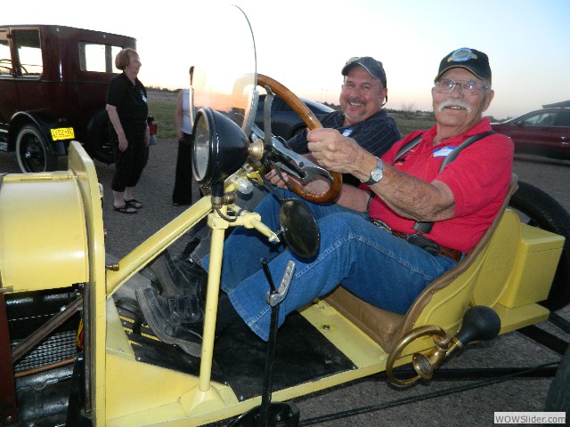 Bob and Vernon ready to depart the park and return to the hotel