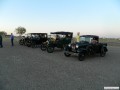 Model T's and Model A (foreground) at the park to watch the sunset.