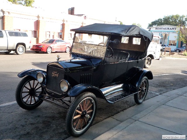 Orlando preparing his 1924 touring car